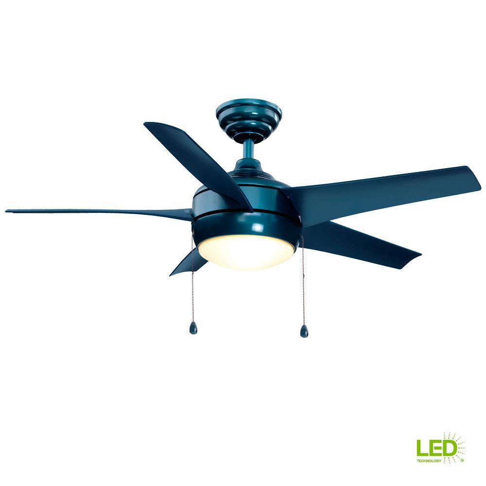 Home Decorators Collection Windward 44 In Led Blue Ceiling Fan With regarding dimensions 1000 X 1000