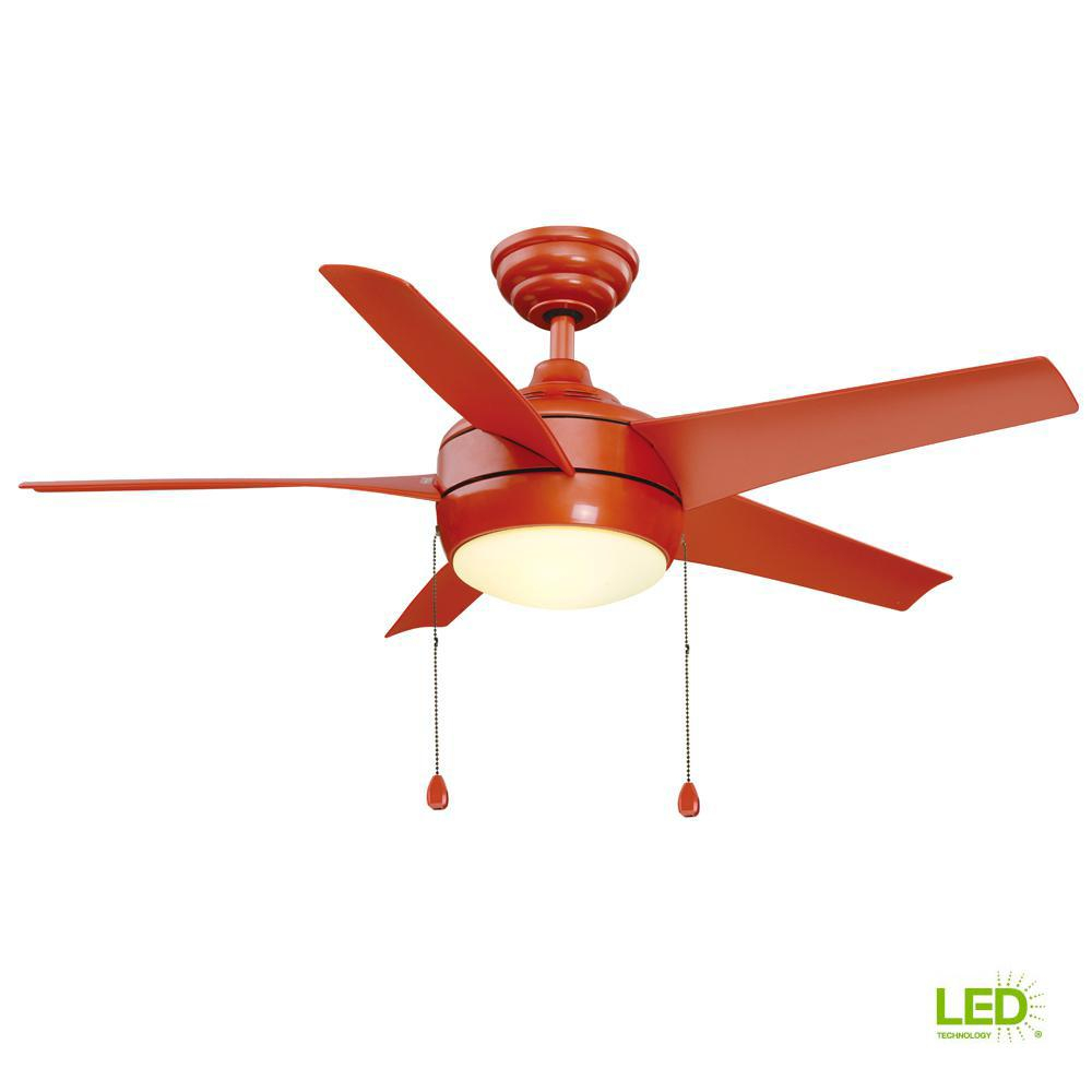 Home Decorators Collection Windward 44 In Led Orange Ceiling Fan for dimensions 1000 X 1000