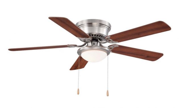 Hugger 52 In Led Indoor Brushed Nickel Ceiling Fan With Light Kit for measurements 1000 X 1000