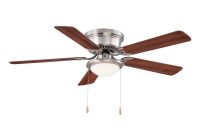 Hugger 52 In Led Indoor Brushed Nickel Ceiling Fan With Light Kit inside sizing 1000 X 1000