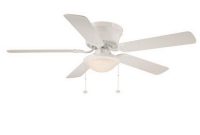 Hugger 52 In Led Indoor White Ceiling Fan With Light Kit Al383led intended for size 1000 X 1000