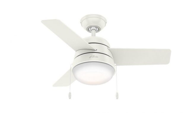 Hunter Aker 36 In Led Indoor Fresh White Ceiling Fan With Light within sizing 1000 X 1000