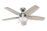 Hunter Antero 46 In Led Indoor Brushed Nickel Ceiling Fan With for proportions 1000 X 1000