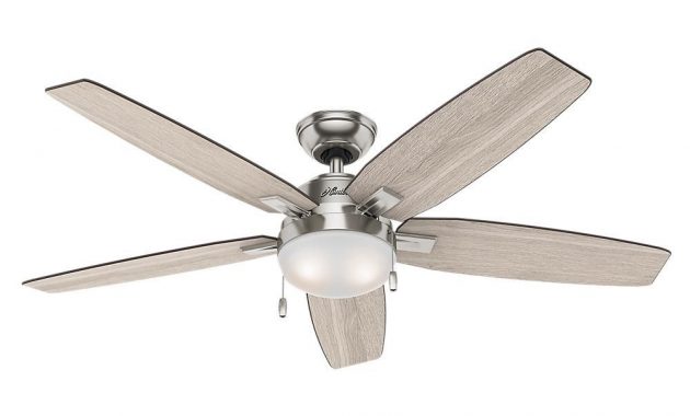 Hunter Antero 54 In Led Indoor Brushed Nickel Ceiling Fan With intended for measurements 1000 X 1000