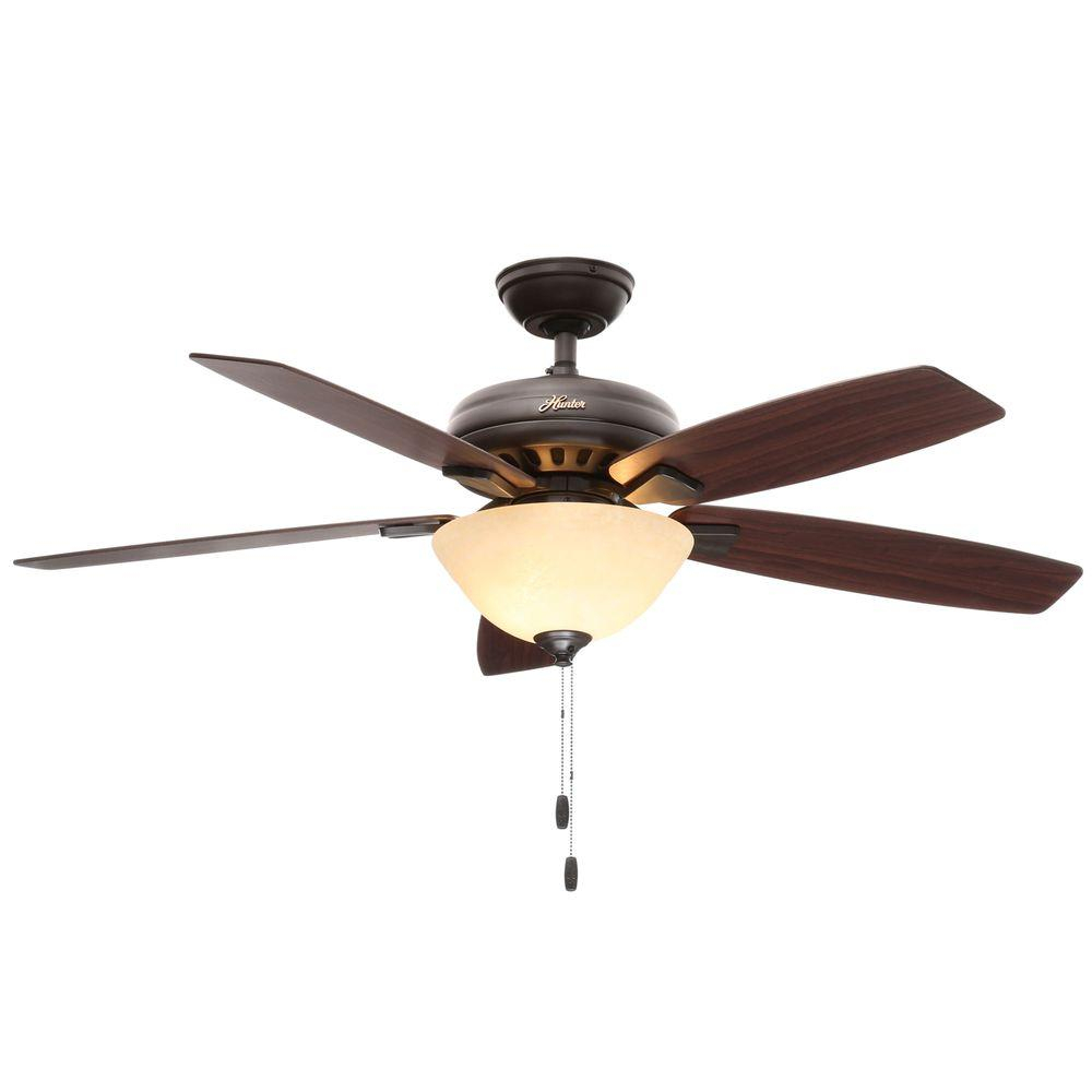 Hunter Banyan 52 In Indoor New Bronze Ceiling Fan With Light 53176 with regard to size 1000 X 1000