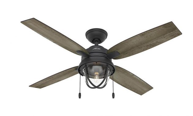 Hunter Barnes Bay 52 In Led Indooroutdoor Natural Iron Ceiling Fan with measurements 1000 X 1000