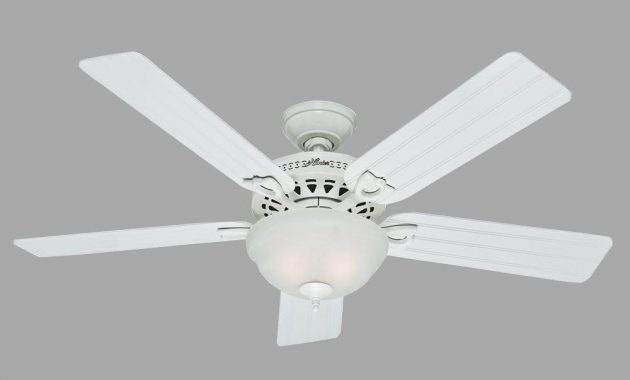 Hunter Beachcomber 52 In Indoor White Ceiling Fan With Light Kit with proportions 1000 X 1000