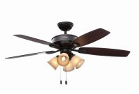 Hunter Belmor 52 In Indoor New Bronze Ceiling Fan With Light Kit intended for proportions 1000 X 1000