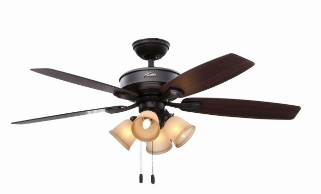 Hunter Belmor 52 In Indoor New Bronze Ceiling Fan With Light Kit intended for proportions 1000 X 1000