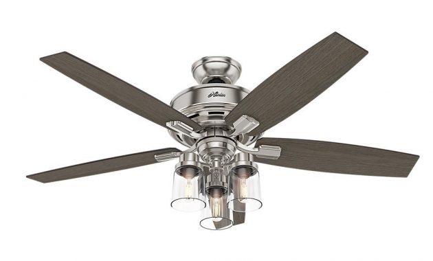 Hunter Bennett 52 In Led Indoor Brushed Nickel Ceiling Fan With 3 inside size 1000 X 1000