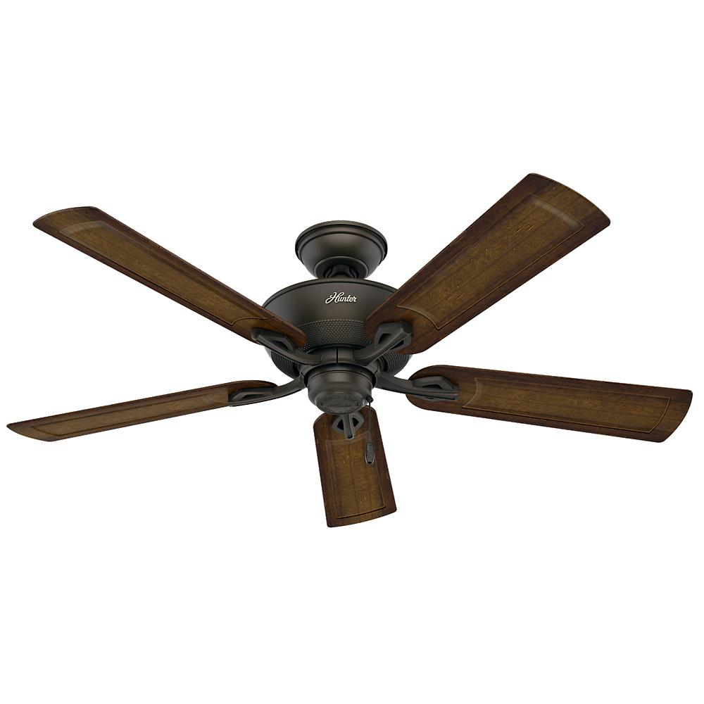 Hunter Caicos 52 In Indooroutdoor New Bronze Wet Rated Ceiling Fan inside measurements 1000 X 1000