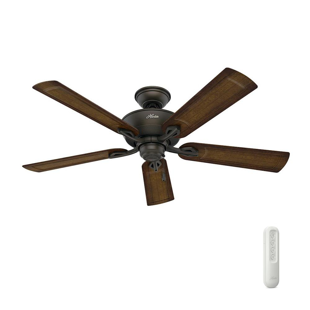 Hunter Caicos 52 In Indooroutdoor New Bronze Wet Rated Ceiling Fan with dimensions 1000 X 1000