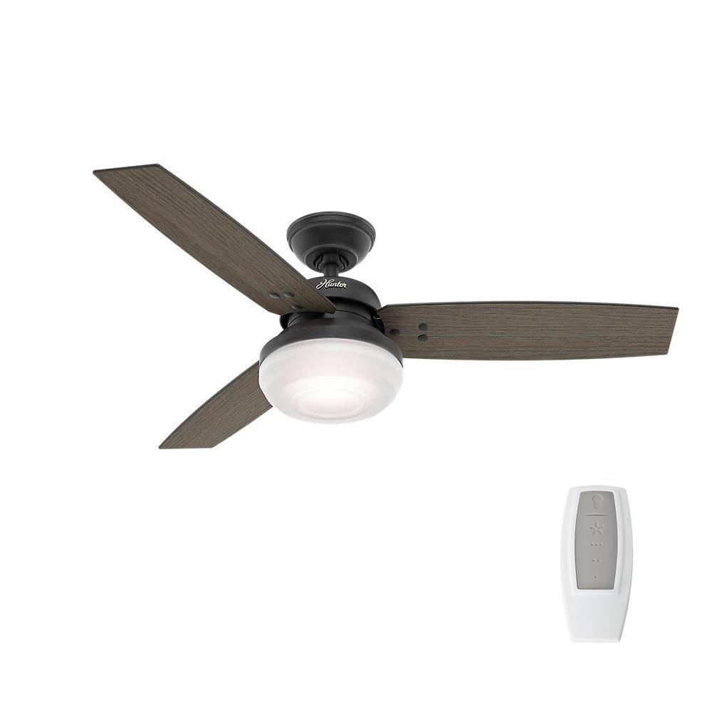 Hunter Camino 48 In Indoor Weathered Zinc Oak Ceiling Fan With throughout measurements 1000 X 1000