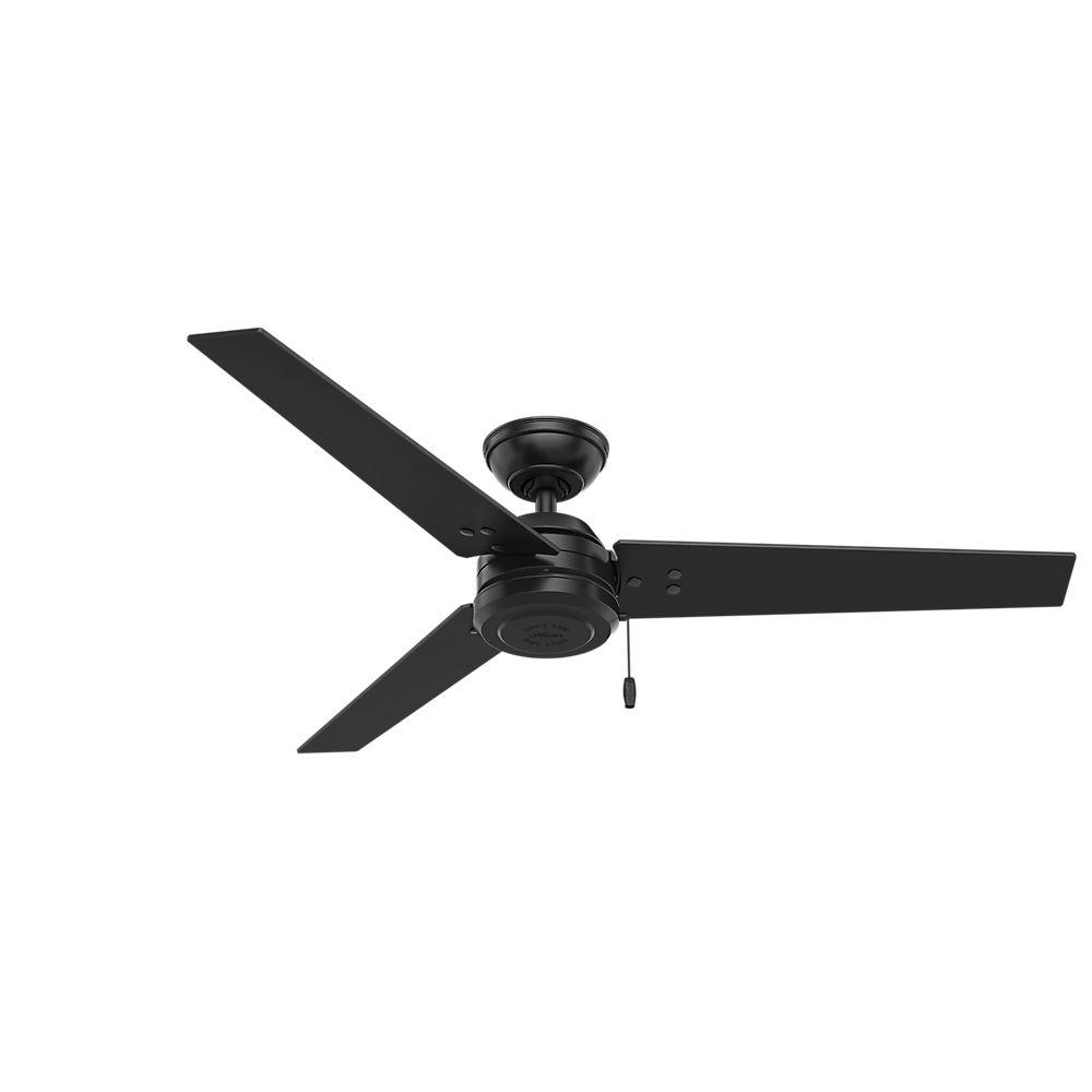 Hunter Cassius 52 In Indooroutdoor Matte Black Ceiling Fan 59264 intended for proportions 1000 X 1000