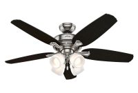 Hunter Channing 52 In Indoor Led Brushed Nickel Ceiling Fan With in proportions 1000 X 1000