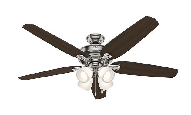 Hunter Channing 60 In Led Indoor Brushed Nickel Ceiling Fan With inside sizing 1000 X 1000
