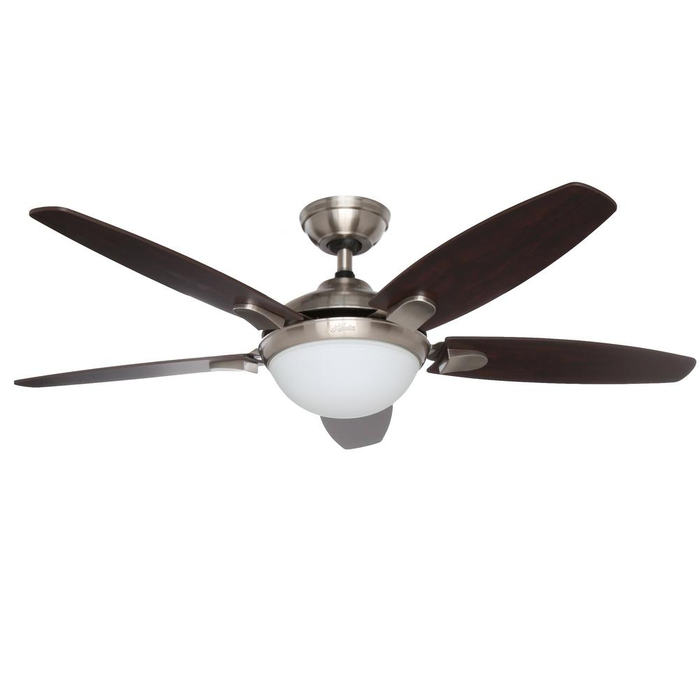 Hunter Contempo 52 In Indoor Brushed Nickel Ceiling Fan With pertaining to sizing 1000 X 1000