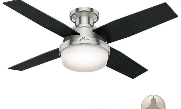 Hunter Dempsey 44 In Low Profile Led Indoor Brushed Nickel Ceiling for sizing 1000 X 1000