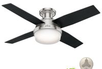 Hunter Dempsey 44 In Low Profile Led Indoor Brushed Nickel Ceiling in measurements 1000 X 1000