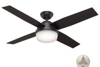 Hunter Dempsey 52 In Led Indooroutdoor Matte Black Ceiling Fan within measurements 1000 X 1000
