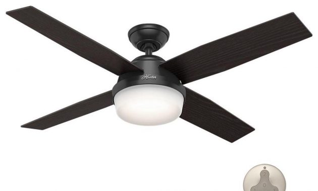 Hunter Dempsey 52 In Led Indooroutdoor Matte Black Ceiling Fan within measurements 1000 X 1000