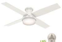 Hunter Dempsey 52 In Low Profile Led Indoor Fresh White Ceiling Fan within proportions 1000 X 1000