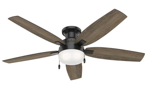 Hunter Duncan 52 In Led Indoor Matte Black Flush Mount Ceiling Fan throughout sizing 1000 X 1000