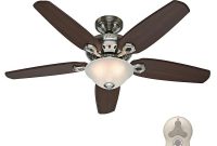 Hunter Fairhaven 52 In Indoor Brushed Nickel Ceiling Fan With Light with sizing 1000 X 1000