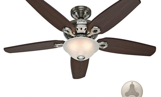 Hunter Fairhaven 52 In Indoor Brushed Nickel Ceiling Fan With Light with sizing 1000 X 1000