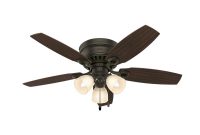 Hunter Hatherton 46 In Indoor New Bronze Ceiling Fan With Light Kit with measurements 1000 X 1000