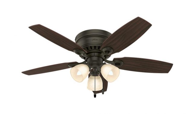 Hunter Hatherton 46 In Indoor New Bronze Ceiling Fan With Light Kit with measurements 1000 X 1000