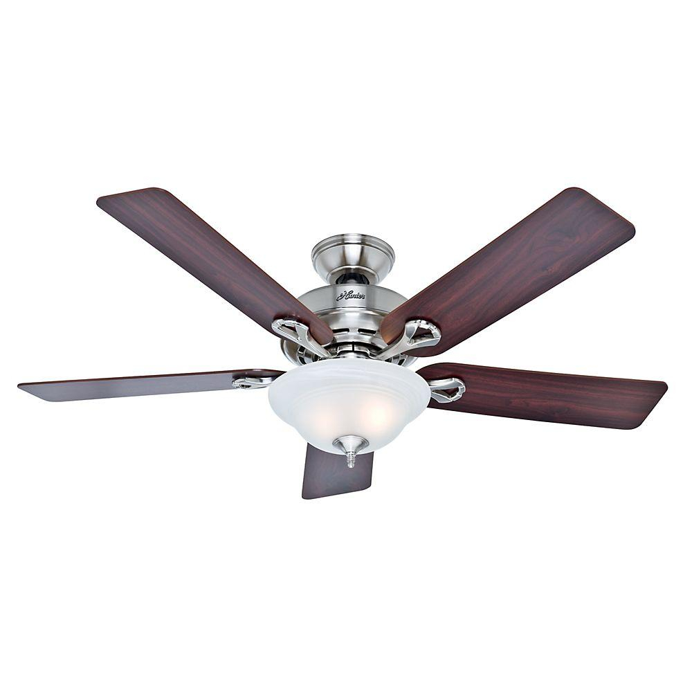 Hunter Kensington 52 In Indoor Brushed Nickel Ceiling Fan With for sizing 1000 X 1000