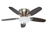 Hunter Louden 46 In Brushed Nickel Indoor Flush Mount Ceiling Fan inside measurements 900 X 900