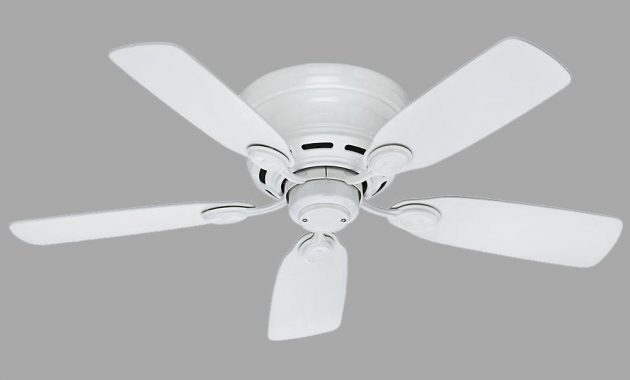Hunter Low Profile 42 In Indoor Snow White Ceiling Fan 51059 The with regard to proportions 1000 X 1000