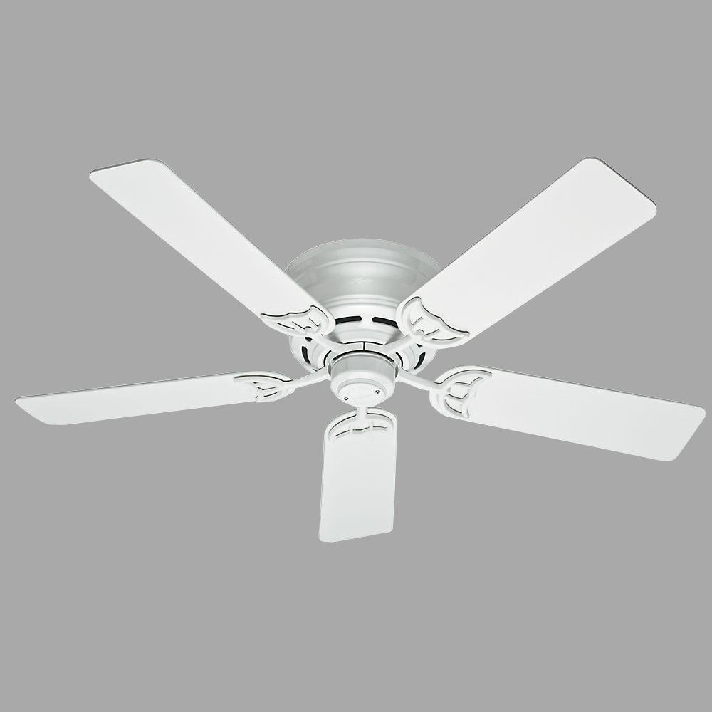 Hunter Low Profile Iii 52 In Indoor White Ceiling Fan 53069 The throughout proportions 1000 X 1000