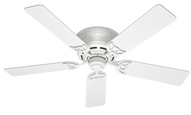 Hunter Low Profile Iii 52 In White Indoor Flush Mount Ceiling Fan 5 throughout measurements 900 X 900