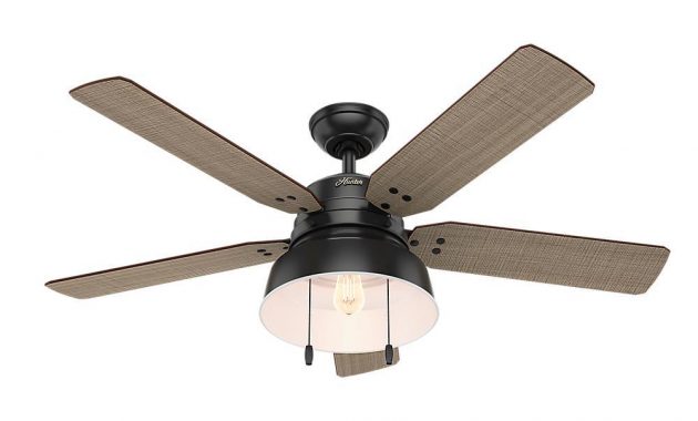 Hunter Mill Valley 52 In Led Indooroutdoor Matte Black Ceiling Fan with size 1000 X 1000