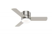 Hunter Minimus Led Super Low Profile 44 In Brushed Nickel Indoor with dimensions 900 X 900