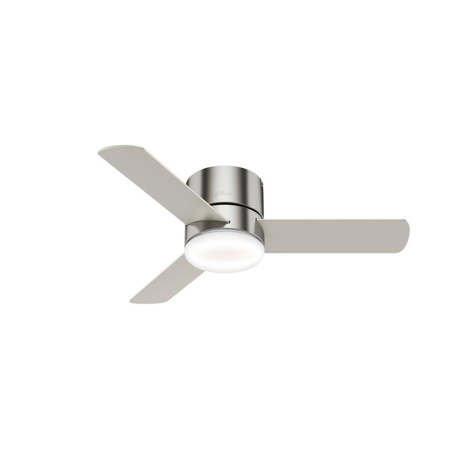 Hunter Minimus Led Super Low Profile 44 In Brushed Nickel Indoor with dimensions 900 X 900