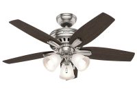 Hunter Newsome 42 In Indoor Brushed Nickel Ceiling Fan With 3 Light pertaining to measurements 1000 X 1000