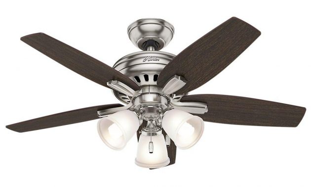 Hunter Newsome 42 In Indoor Brushed Nickel Ceiling Fan With 3 Light with sizing 1000 X 1000