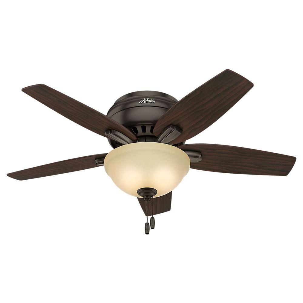 Hunter Newsome 42 In Indoor Low Profile Premier Bronze Ceiling Fan within measurements 1000 X 1000
