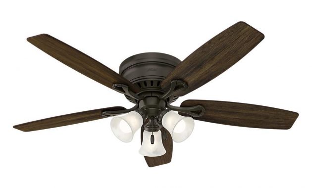 Hunter Oakhurst 52 In Led Indoor Low Profile New Bronze Ceiling Fan inside size 1000 X 1000