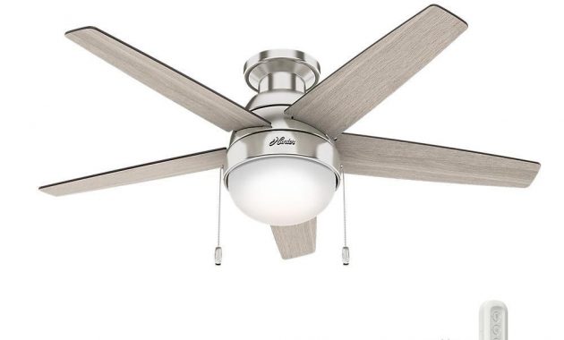 Hunter Parmer 46 In Led Indoor Brushed Nickel Flush Mount Ceiling regarding dimensions 1000 X 1000