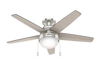 Hunter Parmer 46 In Led Indoor Brushed Nickel Flush Mount Ceiling throughout measurements 1000 X 1000