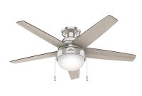 Hunter Parmer 46 In Led Indoor Brushed Nickel Flush Mount Ceiling with measurements 1000 X 1000