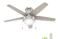 Hunter Parmer 46 In Led Indoor Brushed Nickel Flush Mount Ceiling with regard to size 1000 X 1000