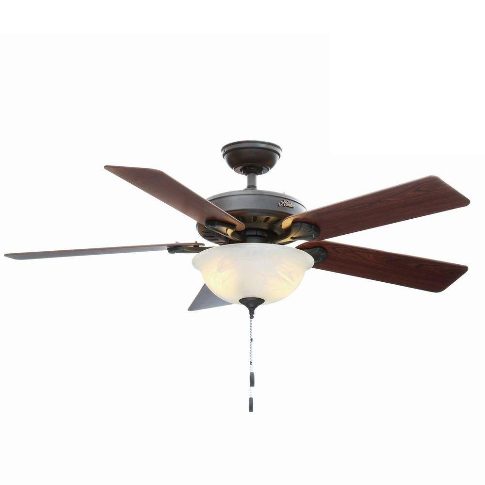 Hunter Pros Best Five Minute 52 In Indoor New Bronze Ceiling Fan for proportions 1000 X 1000