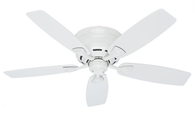 Hunter Sea Wind 48 In White Indooroutdoor Flush Mount Ceiling Fan throughout measurements 900 X 900