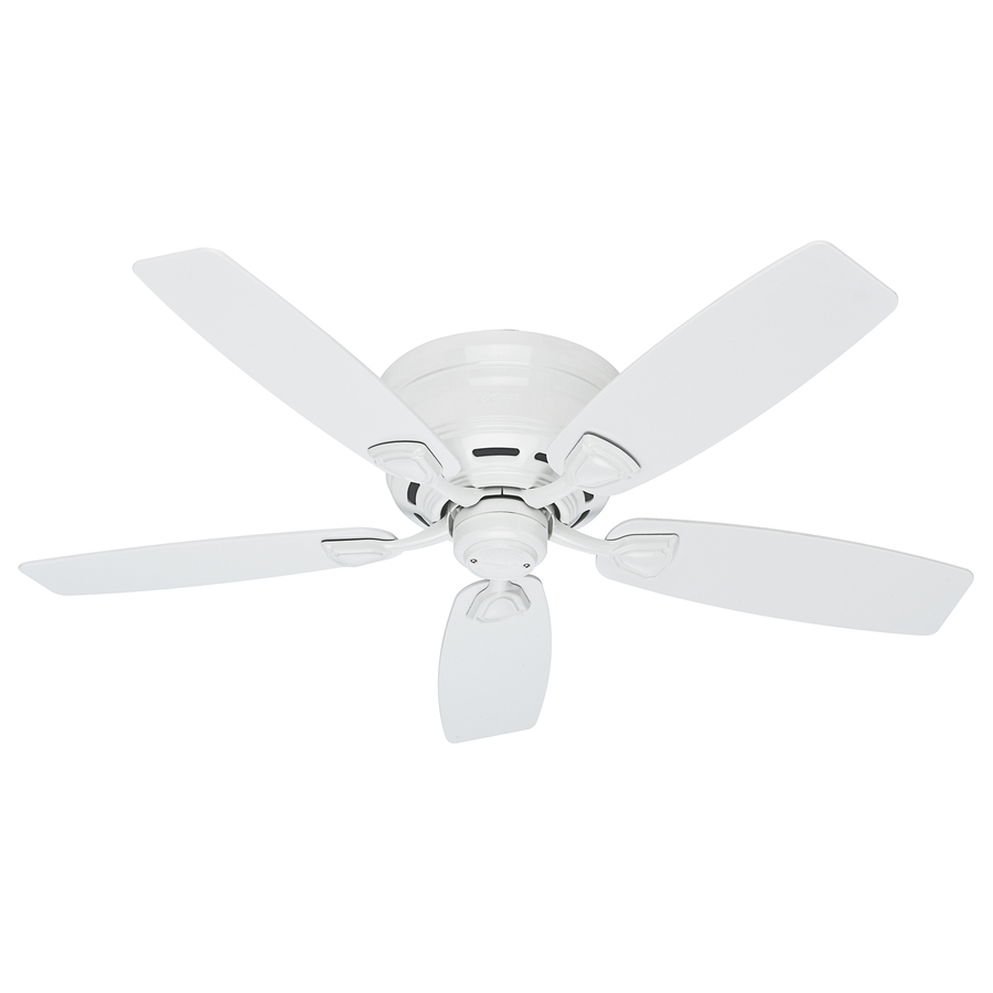 Hunter Sea Wind 48 In White Indooroutdoor Flush Mount Ceiling Fan throughout measurements 900 X 900